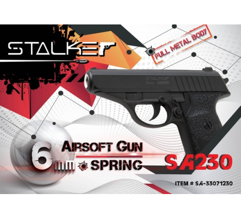 Пневматический пистолет спринговый Stalker SA230 (аналог SigSauer P230) по низким ценам в магазине Пневмач