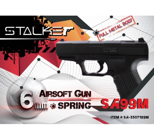 Пистолет пневматический спринговый Stalker SA99M (аналог Walther P99) по низким ценам в магазине Пневмач