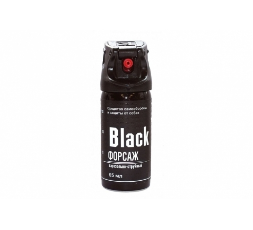 Баллон аэрозольный "Black", 65 мл. (OC+CS)  Форсаж по низким ценам в магазине Пневмач
