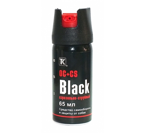 Баллон аэрозольный "Black", 65 мл. (OC+CS)  Струйно-аэрозольный по низким ценам в магазине Пневмач