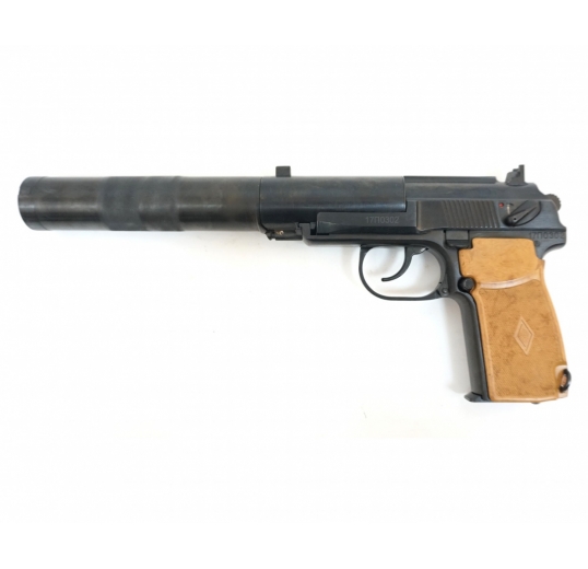 Охолощенный СХП пистолет ПБ бесшумный Р-413 (6П9, с глушителем) 10ТК