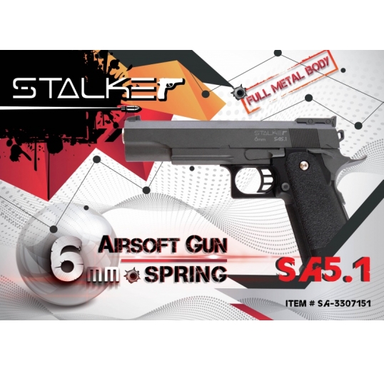 Пистолет пневматический спринговый Stalker SA5.1 (аналог Hi-Capa 5.1)